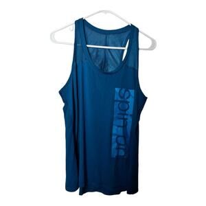 Champion C9 Blue Graphic Spin Open Back Athletic Sporty Sleeveless Tank Sz L